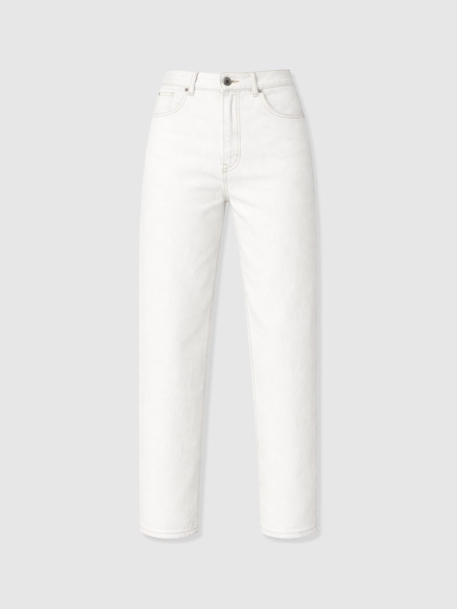 Barrel Leg Jean - White - Women's Jeans | Saint + Sofia® USA
